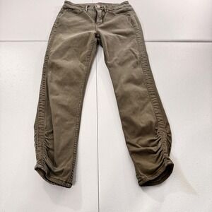 White House Black Market The Skinny Crop High Rise Olive Green Women's Size 2